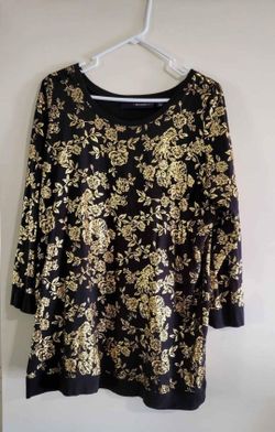 Women's Outfit - Gold & Black Tunic With Leggings
