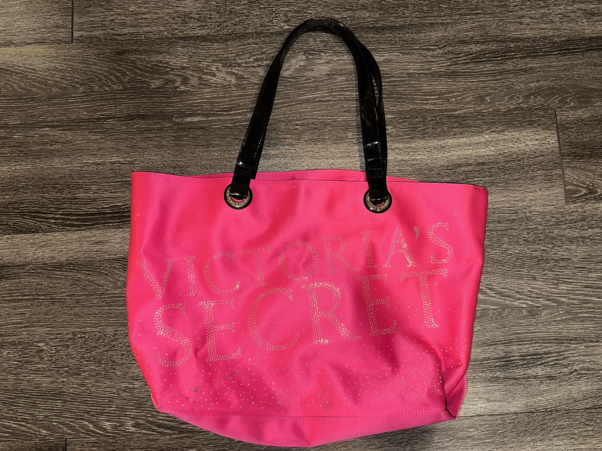 Pink Victoria’s Secret Shoulder Bag Tote Logo Carryall Travel Purse