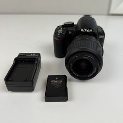 Nikon D3100 Camera 14.2 MP DSLR 18-55mm VR Lens Charger Battery Black Japan