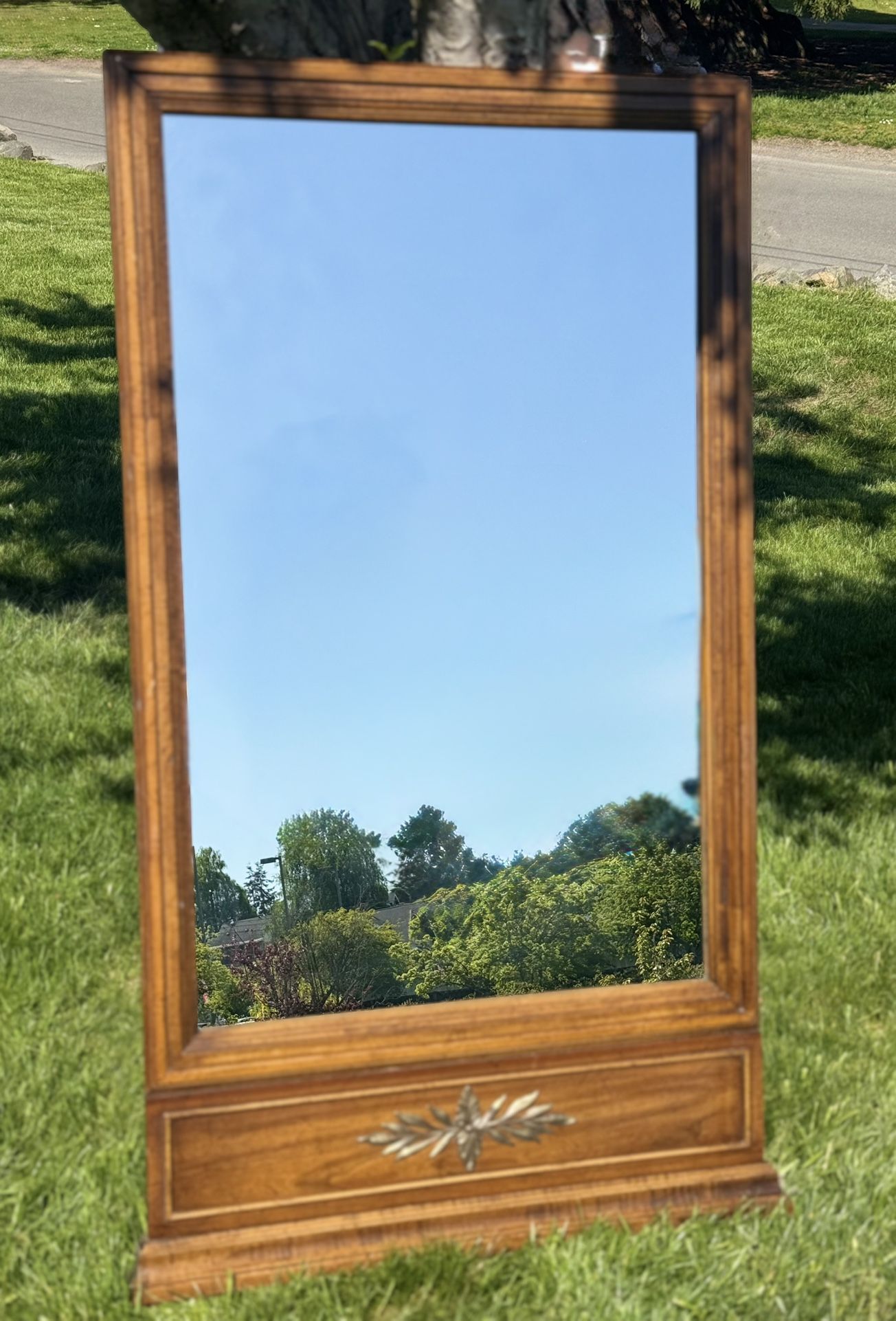 Large Vintage Wood Mirror