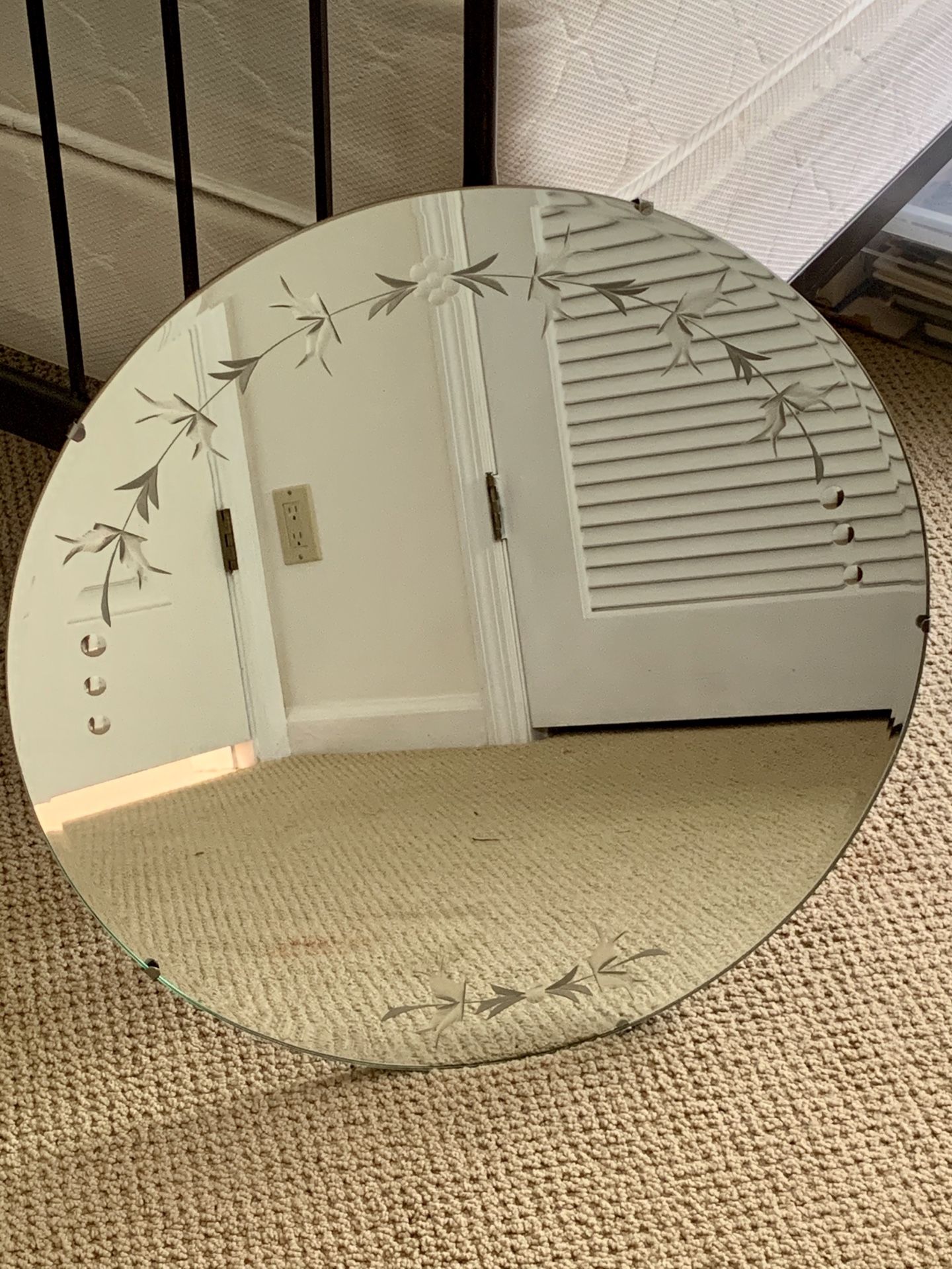 Antique Etched Mirror