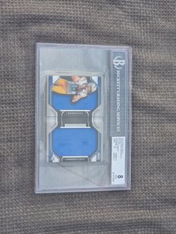 2020 Panini Playbook Justin Herbert Rookie Booklet Jumbo Memorabilia BGS 8