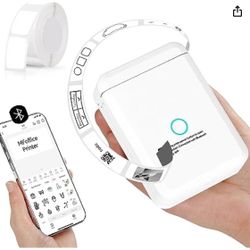 Multiple Thermal Mini Label Printer Bluetooth Wireless Rechargeable Printer