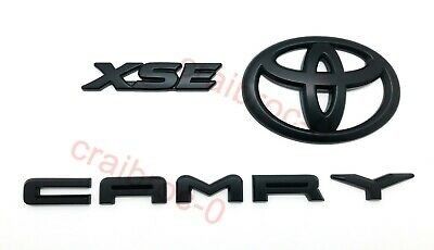 Gloss Black Out Emblems For Toyota Camry XSE Overlay Kit