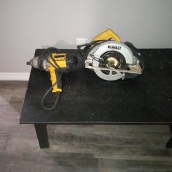 Electric DeWalt Impact Wrench And Skill Saw 