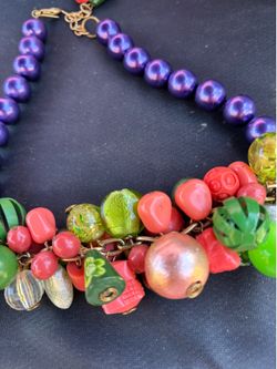 Lenora Dame vintage  fruit salad necklace