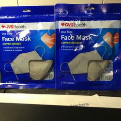 Face Mask Copper Infused Cloth Gray (2)