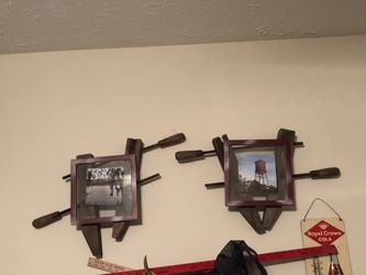 Custom floating frames with pictures of Bibb City Mill