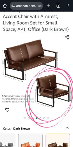 Modern chocolate brown arm chair $60