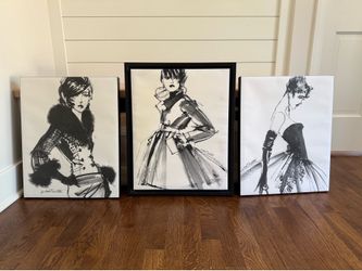 Anne Tavoletti Fashion Canvas Print Set – 3 Pieces