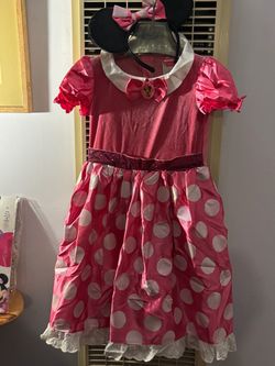 Disney Minnie Mouse Girls Costume Dress with Ears