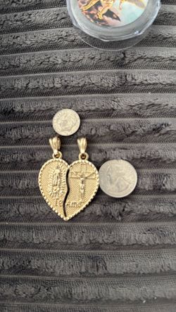 large gold-plated "I Love You" charm