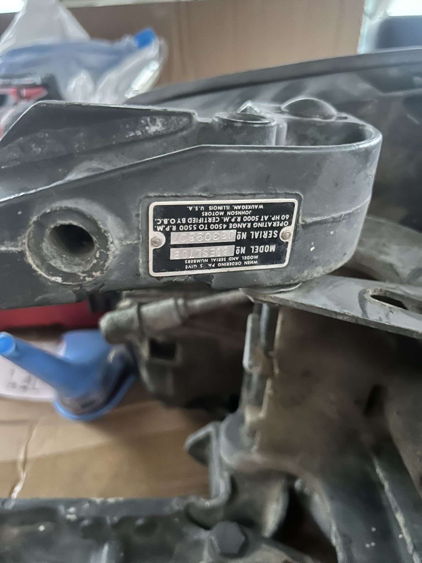 Johnson , 3 Cylinder, 2 Stroke, Outboard, 60 Hp Engine