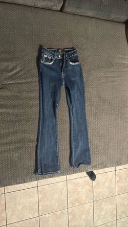 Dark blue flared jeans, all sales final