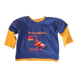 VTG Fisher Price Construction Dump Truck Shirt 6/9 Months Pee Wee Building Crew