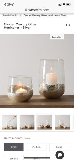 West Elm Candle Holders / Vase (2x)