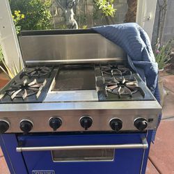 Viking Oven 36” Professional Dual Fuel Range Oven 4 Burners and Griddle