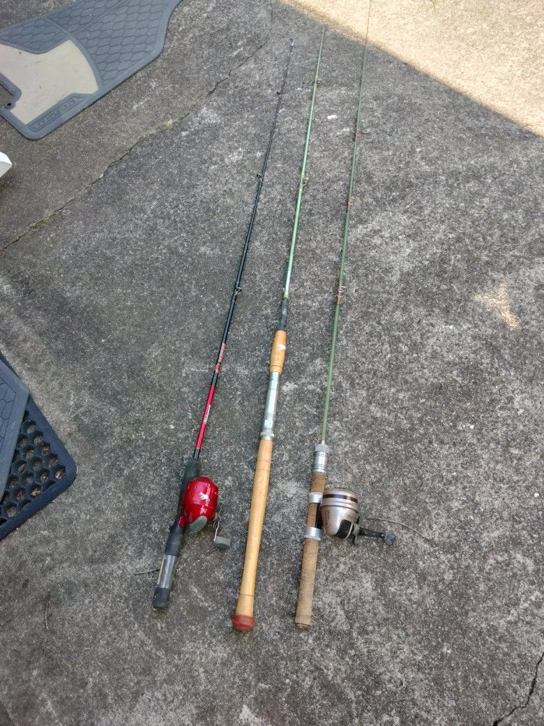 Three  fishing poles!