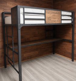 Loft bed with desk