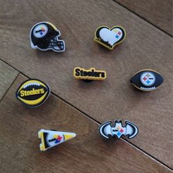 Lot Of 7 Pittsburgh Steelers Shoe Charms 
