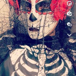 Mask And Skeleton Poncho / costume 