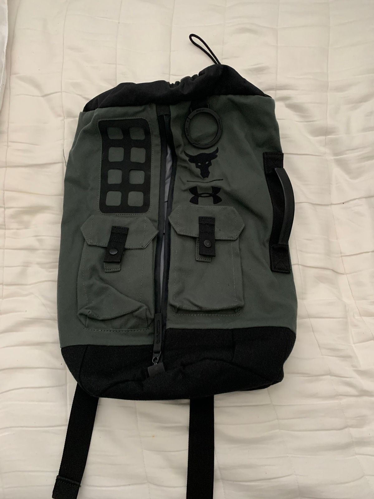 Under Armour Project Rock 60 Duffle Bag Back Pack Green