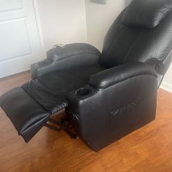 Comfortable Electric Pull Out Recliner Leather Chair 