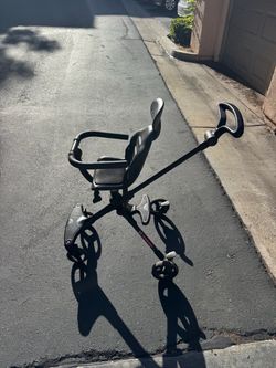 Black 3-Wheel Push Golf Cart Trolley