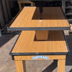 Wood Merchandiser On Wheels