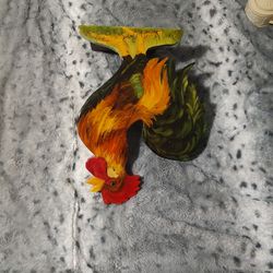 Hand Painted Rooster Art