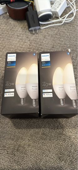 Philips Hue White 40W E12 Smart Bulbs (2-Pack)