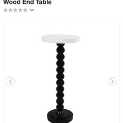 Small Pedestal Wood End Table