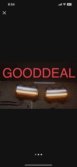 2018-2020 Jeep Wrangler JL Chrome LED Parking Sequential Signal Light Pair