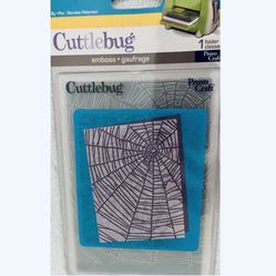 Cuttlebug ProvoCraft Spiderweb Embossing Folder Halloween 