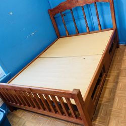 Bed Frame Solid Strong Wood Beautiful