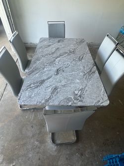 Dining Table Set with 6 Chairs