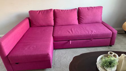 IKEA maroon soda bed