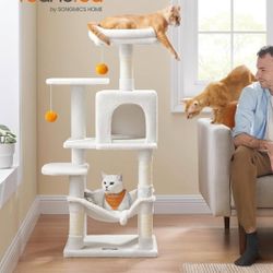 Cats, Multi-Level Cat Condo with 4 Scratching Posts,🎈❇️❇️❇️😸😸😸✨✨