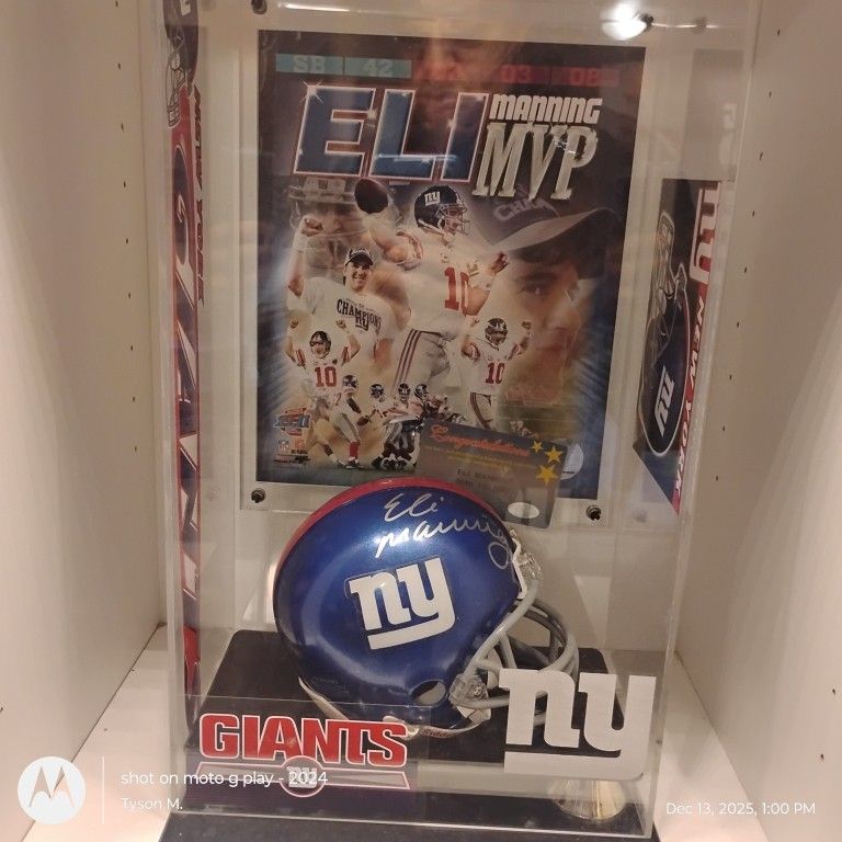 $175 OBO Eli Manning Personally Autographed Ny Giants Mini  display picture 3