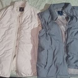 Raw 7 Design Men's Jacket Vest Ivory (White), U.S POLO ASSN. (BLUE)