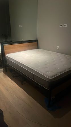 Queen Frame and Mattress