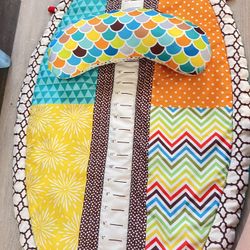 Infantino Surfboard Tummy Time Play Mat and toys for reaching & exploring