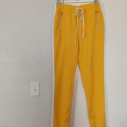 Yellow and white men joggers
