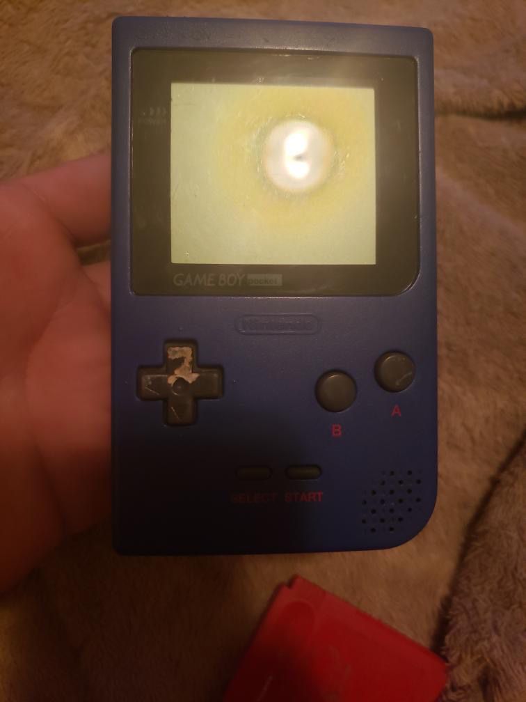 Blue GameBoy Color w/ Pokémon Red & Wheel of Fortune