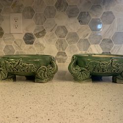 Set Of Two Elephant Decorative Planters — Ideal For Succulents