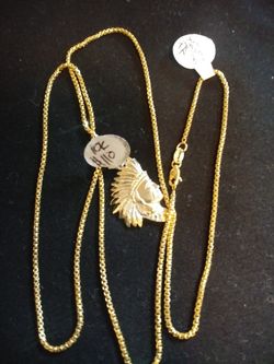 10k gold 🐍 chain and 10k Indian pendant
