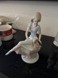 Porcelain Girl with Puppy Figurine