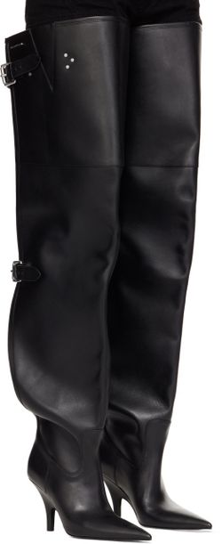 Alexander Wang Black Diablo Open Back Boots