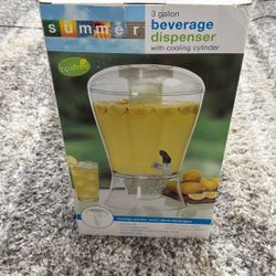 SUMMER 3 Gallon Beverage Dispenser With Cooling Cylinder