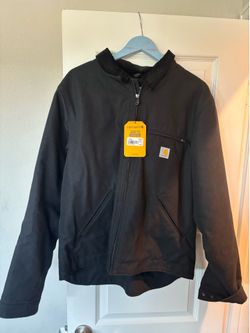 Carhartt Full Swing Work Jacket Black Men's L Regular Full Zip StandUp OJ3828-